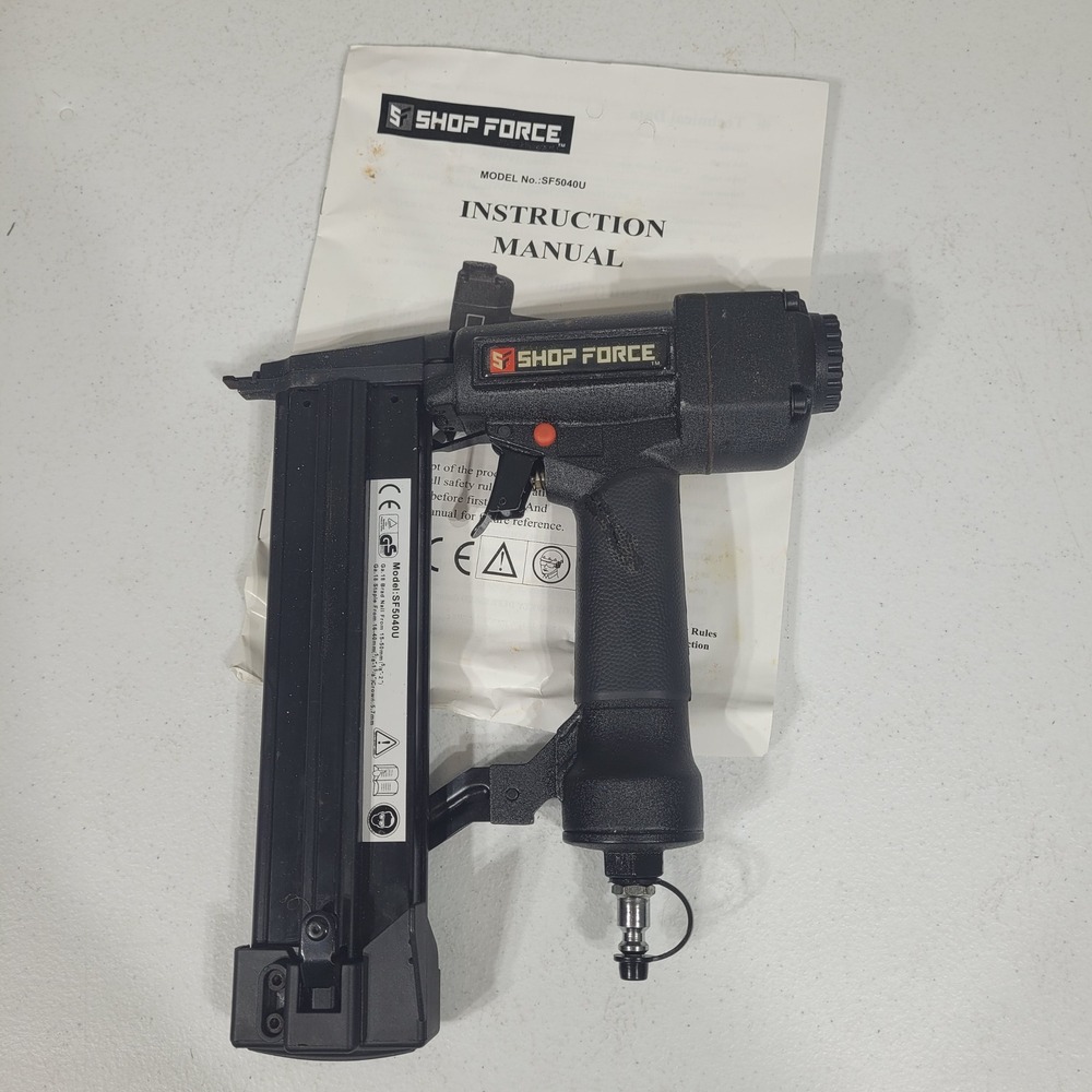 Shop Force Brad Nailer Staple Black SF5040U Pneumatic Air Tool 2-in-1